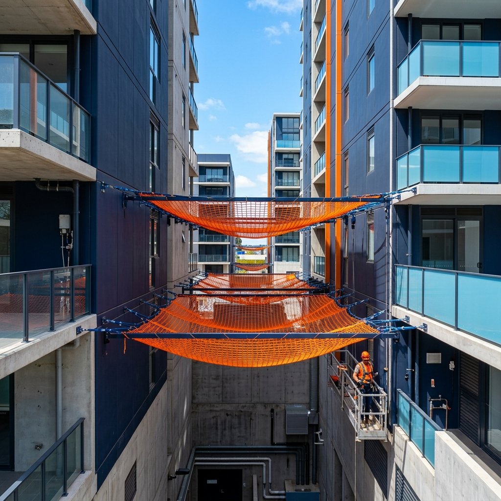 Duct Area Safety Nets Installation 2